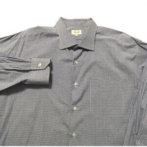 Hamilton Co. Shirt Mens XXL Modern LS Button Down USA Gingham Plaid Blue Purple